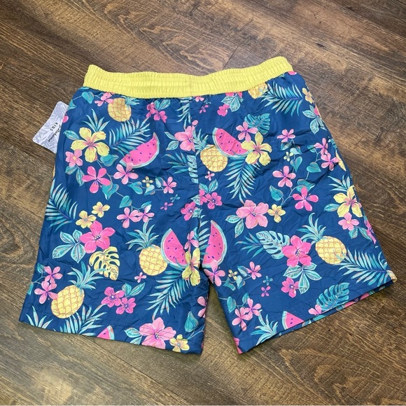 NEW Tommy Bahama Boys Swim Trunks Festive Vallarta Blue Size 14 XL XLarge Shorts - Picture 7 of 11